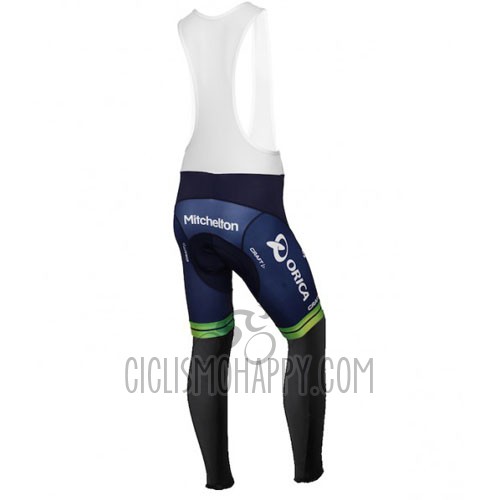 Orica GreenEDGE Cycling Jersey Bib Tight 2016 Long Sleeve White and Blue